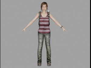 ellie from left behind Model 3D
