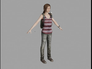 ellie from left behind Model 3D