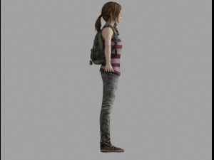 ellie from left behind Model 3D