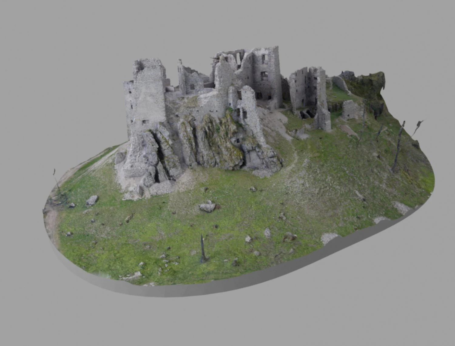 hrusov castle 3D Model .c4d .max .obj .3ds .fbx .stl .blend 
