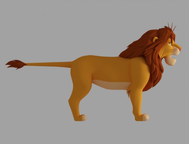 Simba 3D Модель In Мультяшные 3DExport