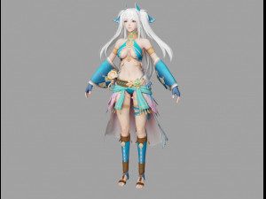 naria girl Model 3D