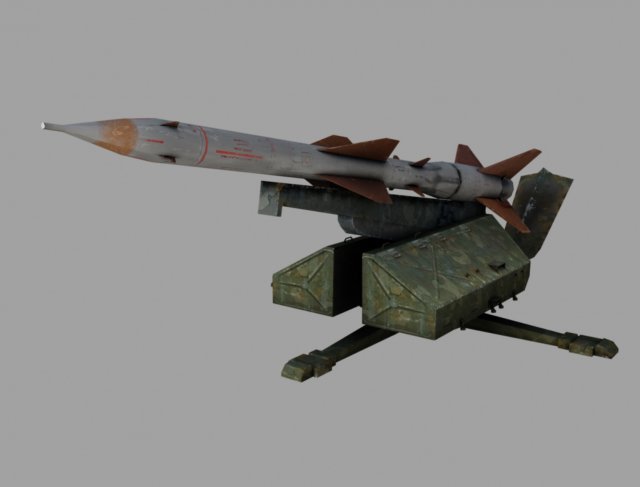 sa2 anti aircraft missile Model 3D .c4d .max .obj .3ds .fbx .stl .blend 