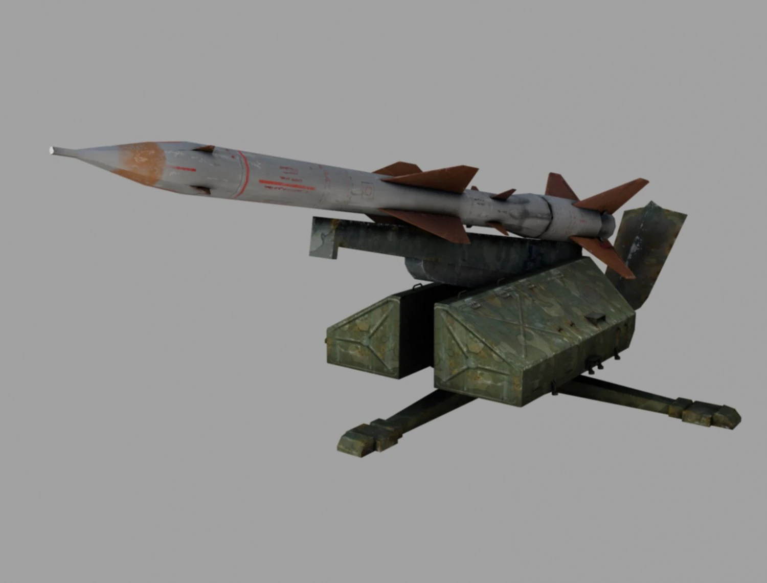 sa2 anti aircraft missile 3D Model .c4d .max .obj .3ds .fbx .stl .blend 