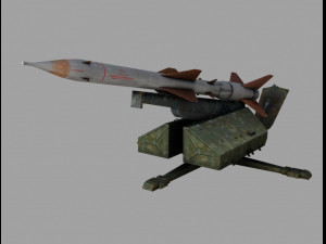 sa2 anti aircraft missile 3D Model