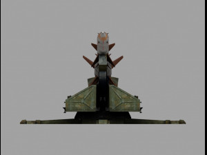 sa2 anti aircraft missile Model 3D