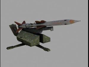 sa2 anti aircraft missile 3D Model