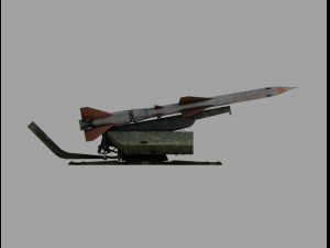 sa2 anti aircraft missile Model 3D