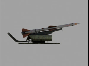 sa2 anti aircraft missile 3D Model