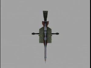 sa2 anti aircraft missile 3D Model