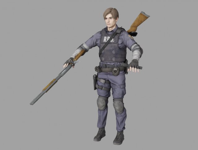 leon scott kennedy Modello 3D .c4d .max .obj .3ds .fbx .stl .blend 