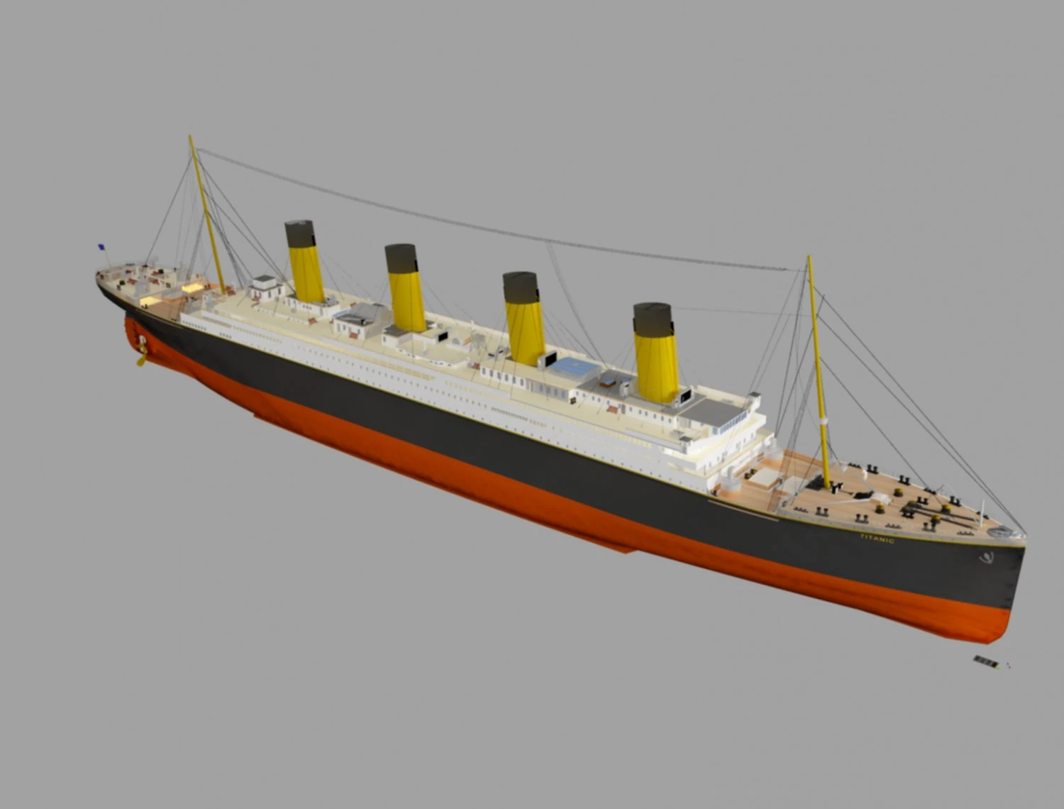 titanic new model 3D Model .c4d .max .obj .3ds .fbx .stl .blend 