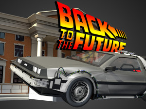 delorean - back to the future 3D 模型