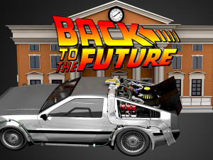 delorean - back to the future 3D 模型