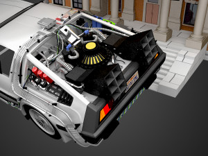 delorean - back to the future 3D 模型