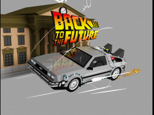delorean - back to the future 3D 模型