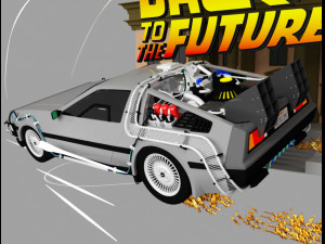 delorean - back to the future 3D 模型