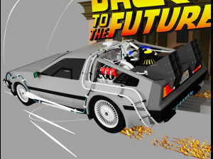delorean - back to the future 3D Model