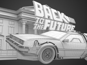 delorean - back to the future 3D 模型