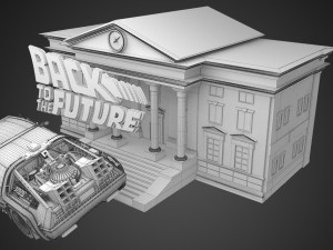 delorean - back to the future 3D 模型