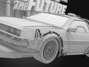 delorean - back to the future 3D 模型