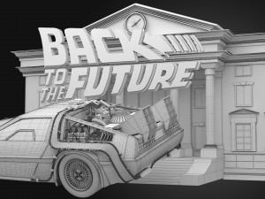delorean - back to the future 3D 模型