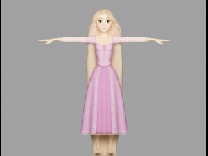 rapunzel long hair 3D Модель