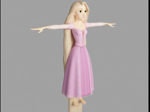 rapunzel long hair 3D Модель