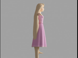 rapunzel long hair 3D Модель