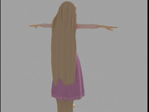 rapunzel long hair 3D Модель