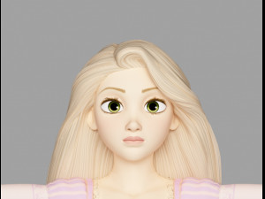 rapunzel long hair 3D Модель