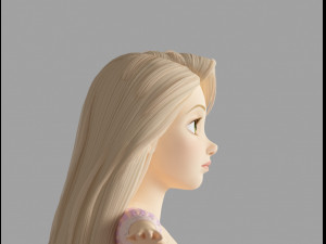 rapunzel long hair 3D Модель