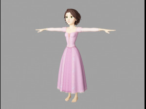 rapunzel short hair 3D मॉडल