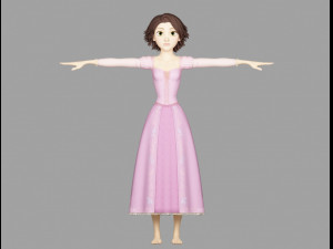 rapunzel short hair 3D Model
