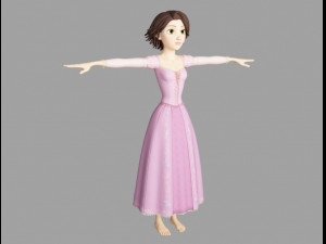 rapunzel short hair 3D Model