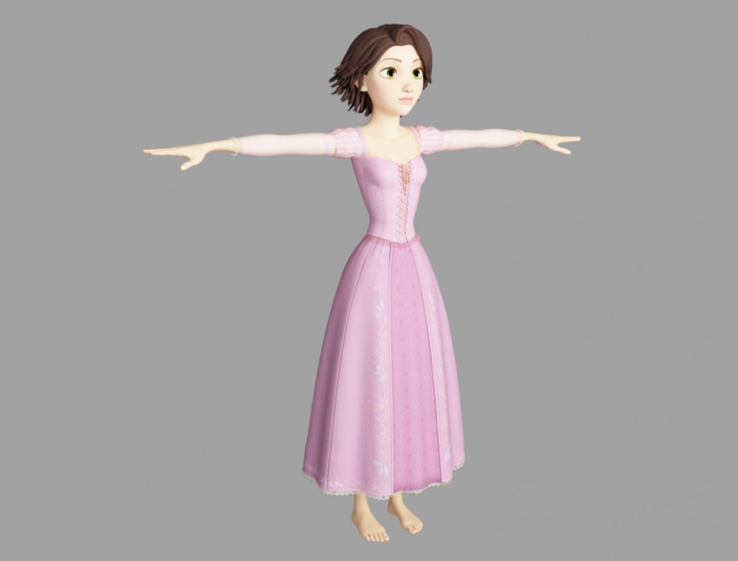 rapunzel short hair 3D Model in Cartoon 3DExport