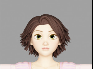 rapunzel short hair 3D Model