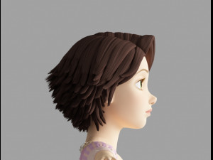 rapunzel short hair 3D Model