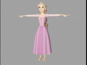 kepang rapunzel Model 3D
