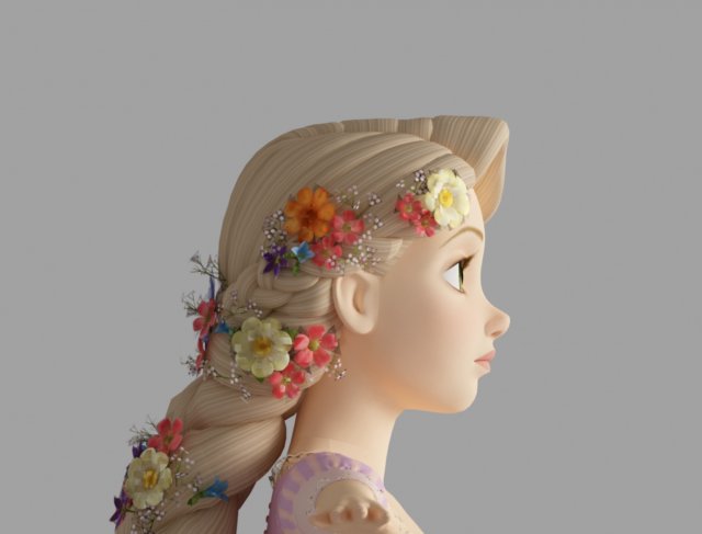 Rapunzel Braid 3D Модель In Мультяшные 3DExport