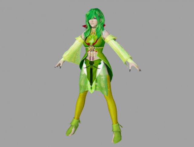 rydia 3D 模型 .c4d .max .obj .3ds .fbx .stl .blend 