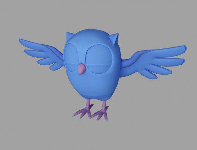 owl of wisdom 3D Model .c4d .max .obj .3ds .fbx .stl .blend 