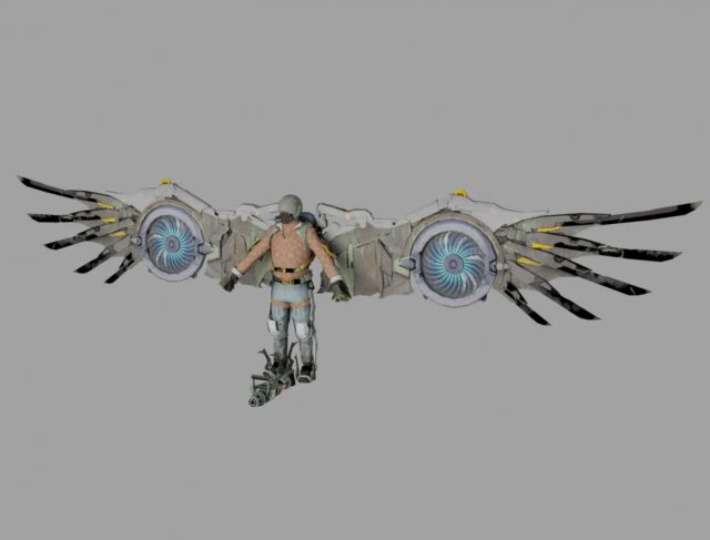 vulture 3D Model .c4d .max .obj .3ds .fbx .stl .blend 
