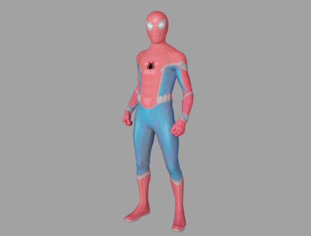 spiderman home coming Modello 3D .c4d .max .obj .3ds .fbx .stl .blend 