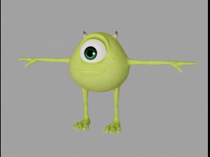 mike wazowski 3D Model in Cartoon 3DExport