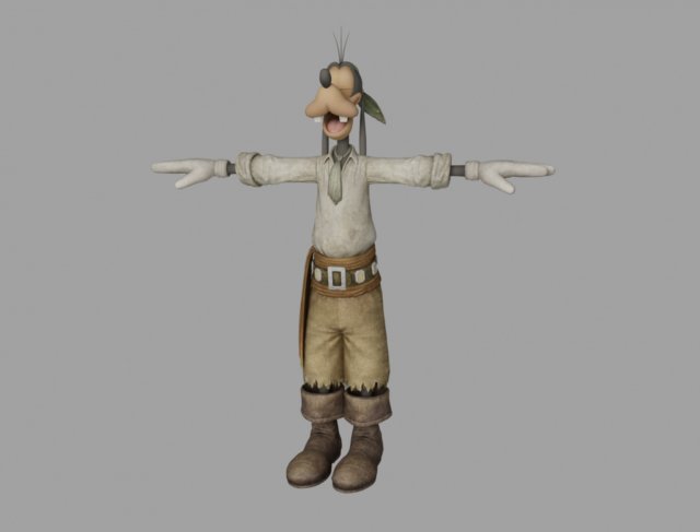 goofy pirate 3Dモデル .c4d .max .obj .3ds .fbx .stl .blend