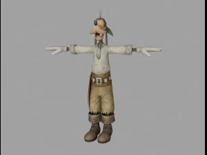 głupi pirat Model 3D