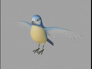 splątany ptak Model 3D