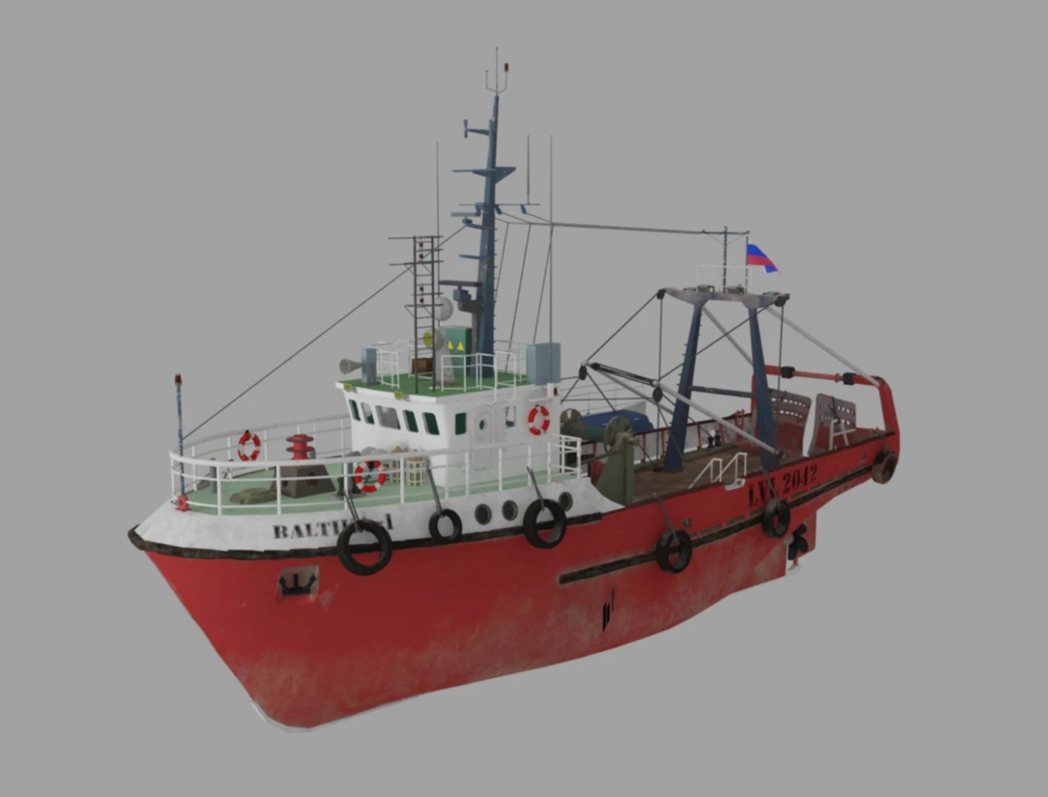 fishing trawler refrigerator 3D Model .c4d .max .obj .3ds .fbx .stl .blend 