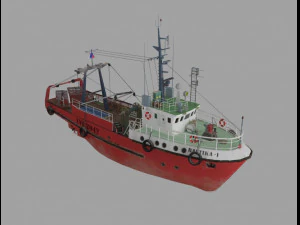 fishing trawler refrigerator 3D Model
